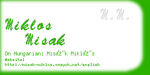 miklos misak business card